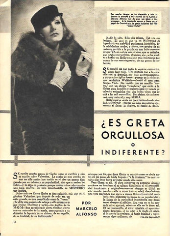 LAMINA 35098: Greta Garbo en el papel de Grusinkaya