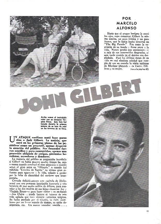 LAMINA 35139: John Gilbert con Virgnia Bruce
