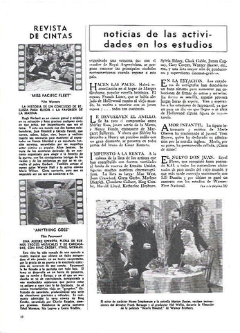LAMINA 35138: Henrey Stephenson y Marion Davies durante la filmacion de Hearts Divided