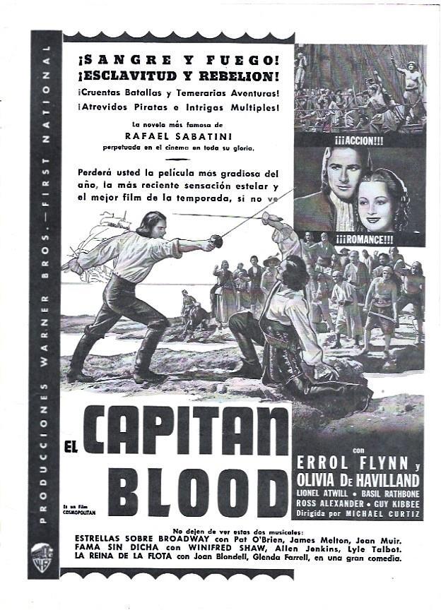LAMINA 35136: Cartel del film Captain Blood