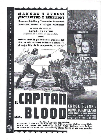 LAMINA 35136: Cartel del film Captain Blood