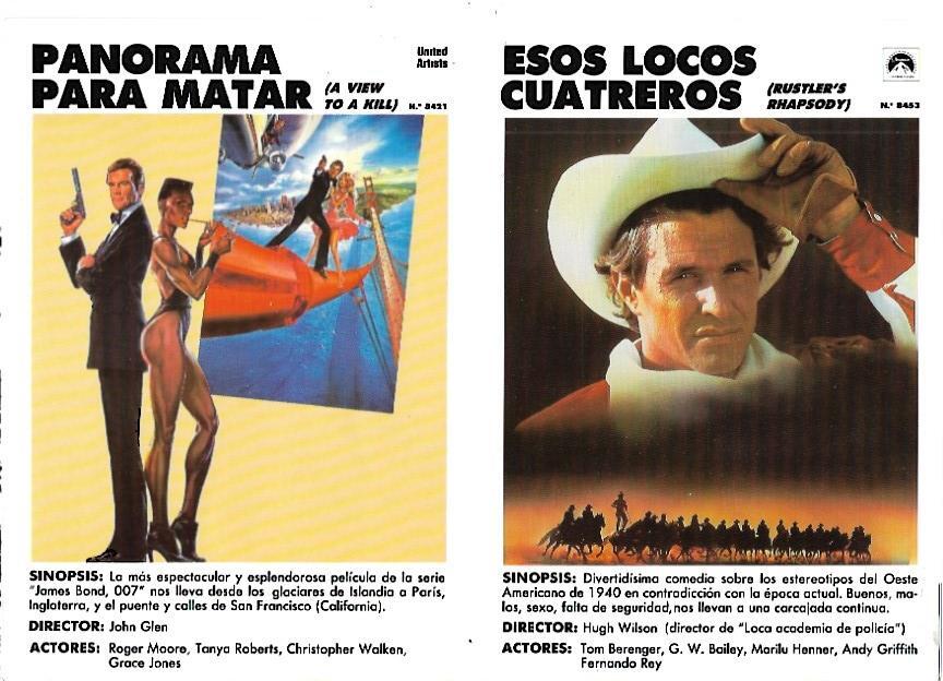 LAMINA 35396: Carteles de Panorama para matar y Esos locos cuatreros