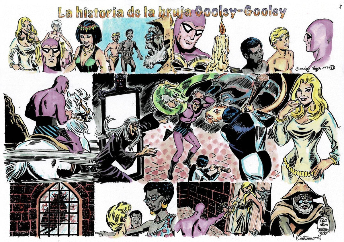 Poster DIN 4 numero 1316: The Phantom: serie El Hombre Enmascarado: personajes la historia de la bruja gooley-gooley