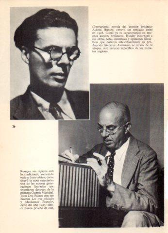 LAMINA V36595: Aldous Huxley y John Dos Passos
