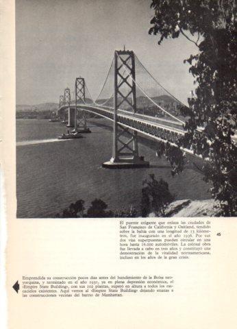 LAMINA V36605: Vista del puente colgante de San Francisco