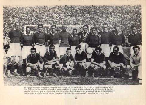 LAMINA V36522: Equipo de futbol de Uruguay en 
