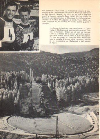 LAMINA V36710: Trampolin de salto en Cortina D'Ampezzo