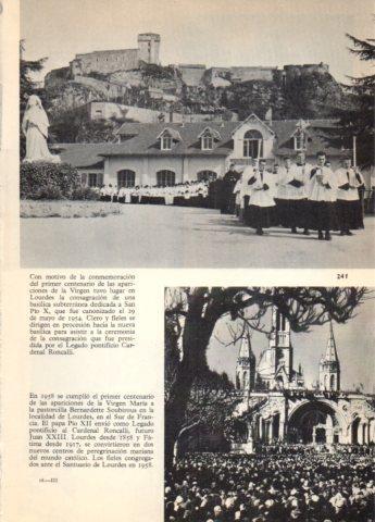 LAMINA V36728: Fieles ante el Santuario de Lourdes en 1958