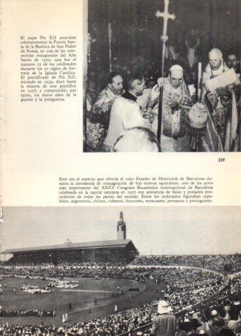 LAMINA V36727: XXXV Congreso Eucaristico de Barcelona en Montjuich 1952