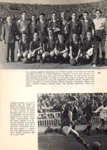 LAMINA V36715: Equipo del Club de Futbol Barcelona en 1952