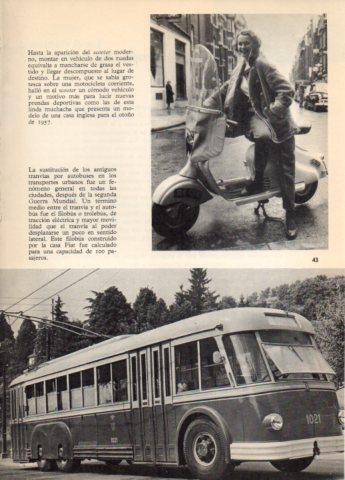 LAMINA V36633: Filobus Fiat y Scooter