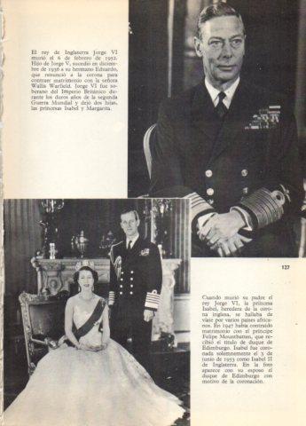 LAMINA V36673: Isabel II y su esposo en su coronacion