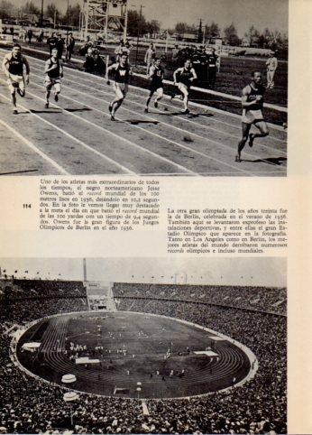 LAMINA V36516: Jesse Owens batiendo record 100 metros en 1936
