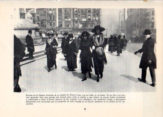 LAMINA V36372: Mujeres en la Quinta Avenida de Nueva York 1919