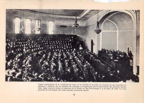 LAMINA V36369: Sesion apertura de la Duma en San Petersburgo 1906