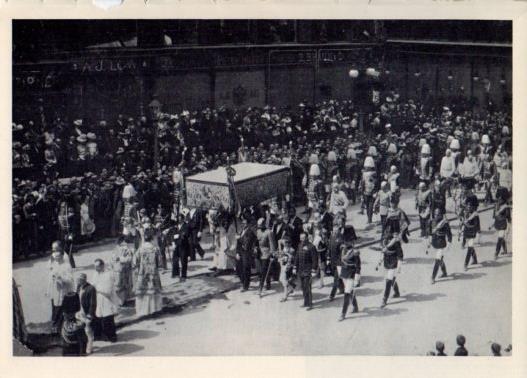 LAMINA V36363: Procesion Corpus Christi con Emperador Francisco Jose I en 1901, Viena
