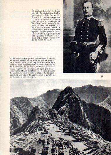 LAMINA V36378: Capitan Roberto F. Scott y Machu Picchu