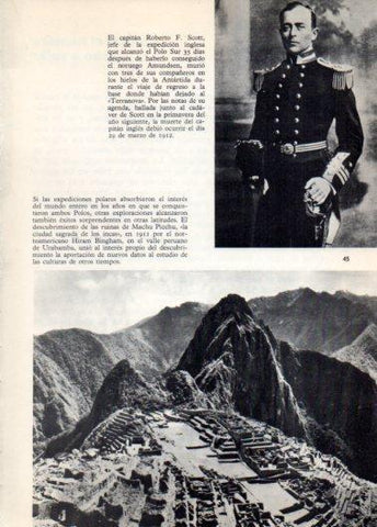 LAMINA V36378: Capitan Roberto F. Scott y Machu Picchu