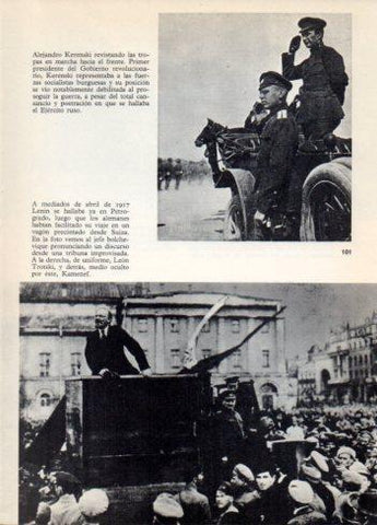 LAMINA V36404: A. Kerenski y Lenin en Petrogrado en un discurso