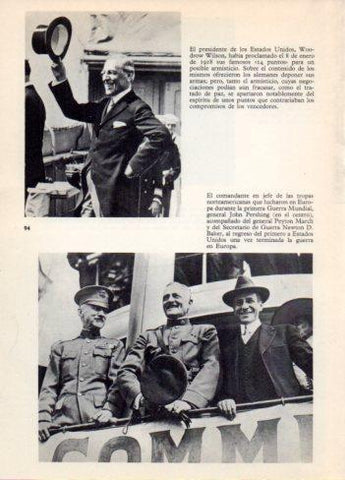 LAMINA V36400: John Pershing junto a Peyton March y Newton D. Baker