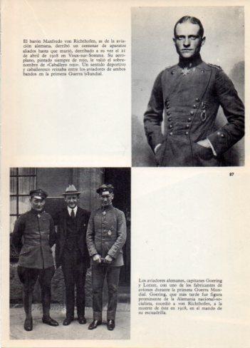 LAMINA V36397: Baron von Richthofen y capitanes Goering y Lorzer 