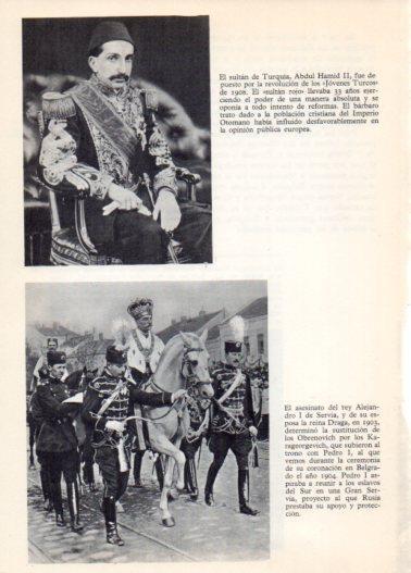 LAMINA V36386: Abdul Hamid II y Alejandro I de Servia
