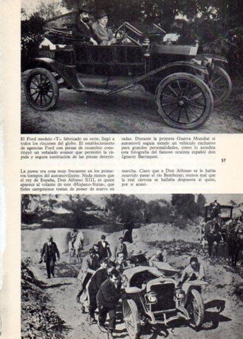 LAMINA V36383: Alfonso XII conduciendo un Hispano Suiza