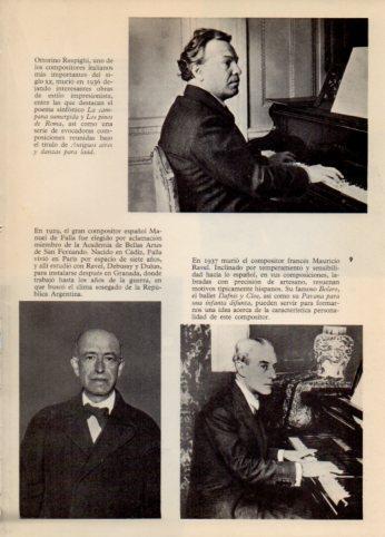 LAMINA V36486: Manuel de Falla, Mauricio Ravel y O. Respighi