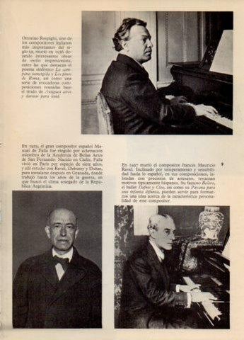 LAMINA V36486: Manuel de Falla, Mauricio Ravel y O. Respighi