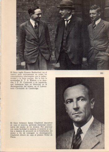LAMINA V36480: E. Rutherford junto a Walton y Cockcroft