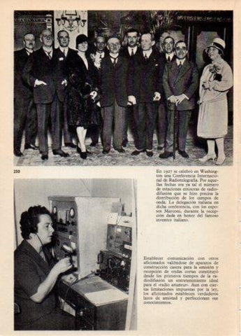 LAMINA V36478: Marconi en Conferencia Internacional de Radiografia en Washigton 1927