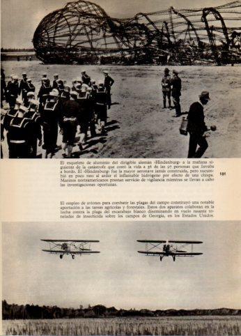 LAMINA V36510: Esqueleto del Hindenburg tras su explosion