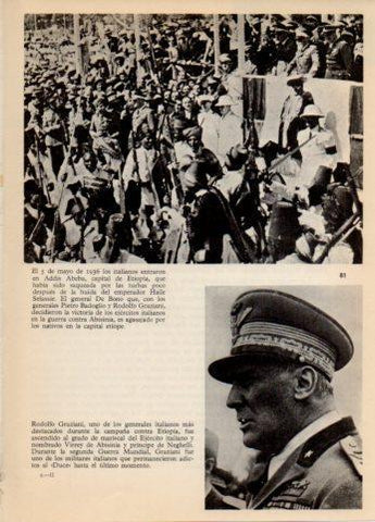 LAMINA V36500: Ejercito italiano en Addis Abeba en 1936