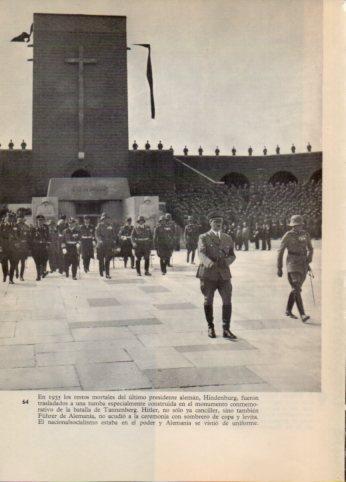 LAMINA V36493: Hitler ante el monumento de la batalla de Tannenberg