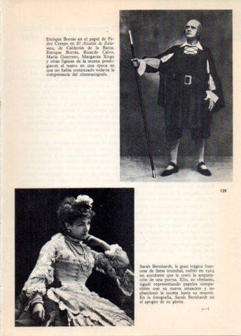 LAMINA V36418: Enrique Borras y Sarah Bernhardt