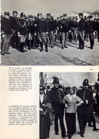 LAMINA V36409: Carlos I de Portugal junto a su hijo