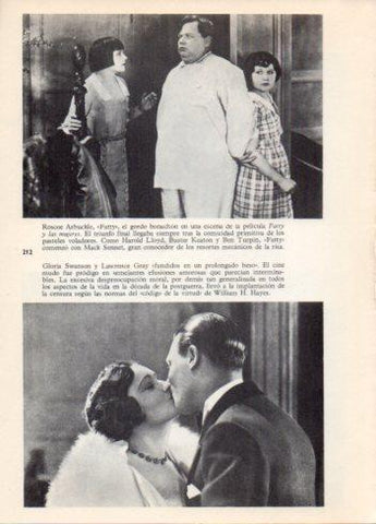 LAMINA V36459: Gloria Swanson y Lawrence Gray besandose