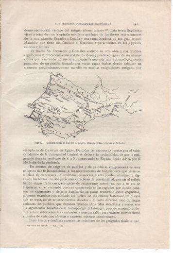 LAMINA V36987: Mapa de España hacia el año 500 a de J.C.