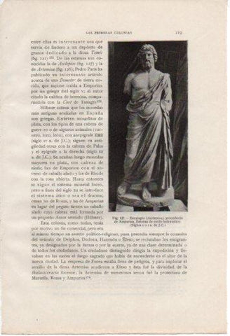 LAMINA V37013: Estatua de Esculapio, Ampurias