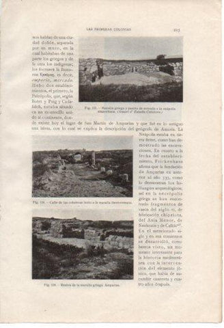 LAMINA V37010: Muralla y entrada de la neapolis de Ampurias