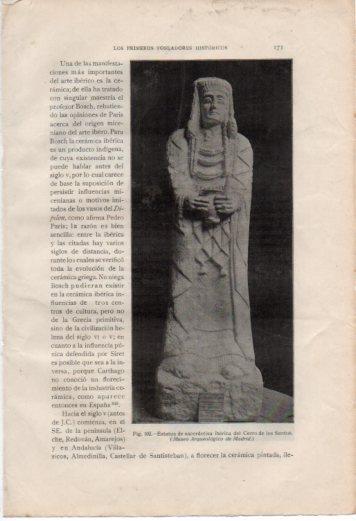 LAMINA V37002: Estatua de sacerdotisa iberica del Cerro de los SAntos