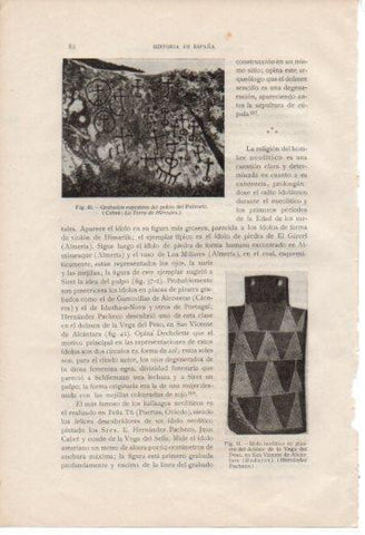 LAMINA V36973: Grabados rupestres del peñon del Polvorin