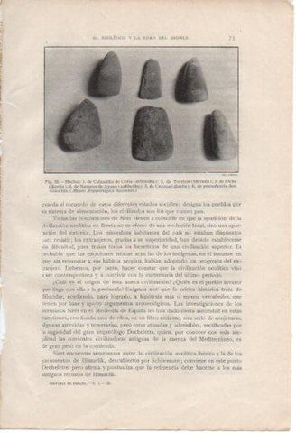 LAMINA V36972: Hachas de distintos minerales