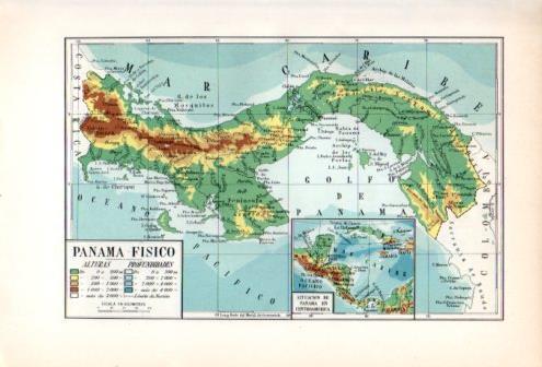 LAMINA V36935: Mapa fisico de Panama