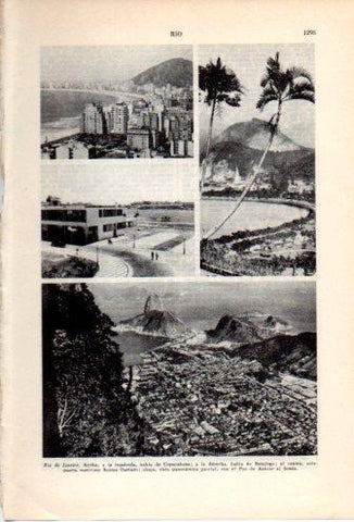 LAMINA V36931: Vistas panoramicas de Rio de Janeiro