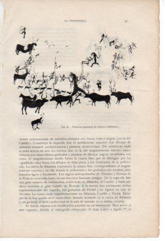 LAMINA V36966: Pinturas rupestres de Alpera, Albacete