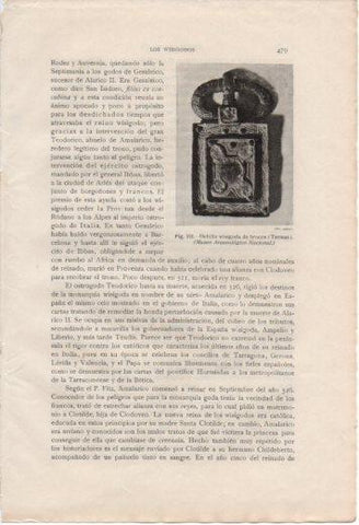 LAMINA V37083: Hebilla visigoda de bronce, Termas