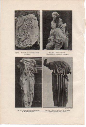 LAMINA V37071: Estatua femenil de Huetor y Minerva de Siguenza