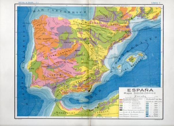 LAMINA V37104: Mapa geotectonico de España