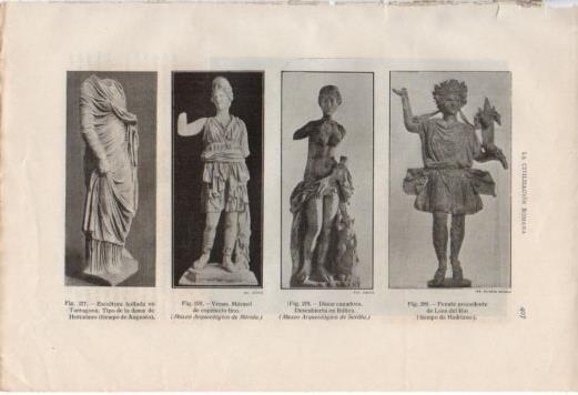 LAMINA V37099: Diana cazadora de Italica y Penate de Lora del Rio